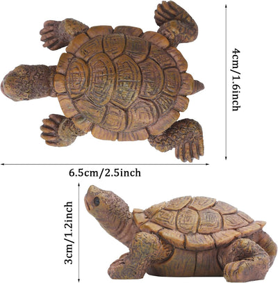4 Pzas Tortugas Marinas Resina Decoración Bonsái Jardín de Hadas