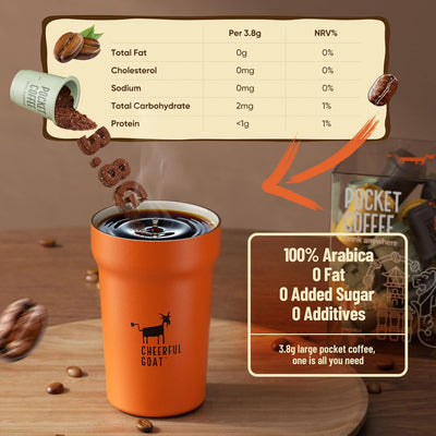 Taza viaje cerámica café frío instantáneo 100% arábica