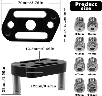 Plantilla clavija centrado automático guía brocas 1/8-3/8pulg