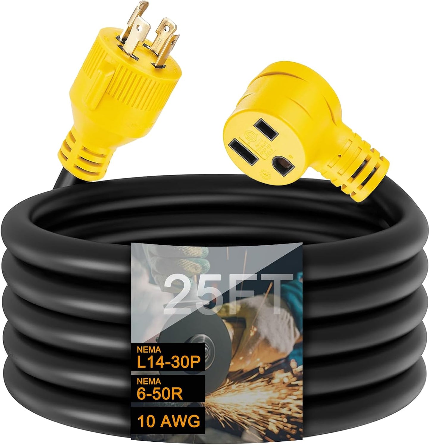 Cable extensión NEMA L14-30P a 6-50R 25pies