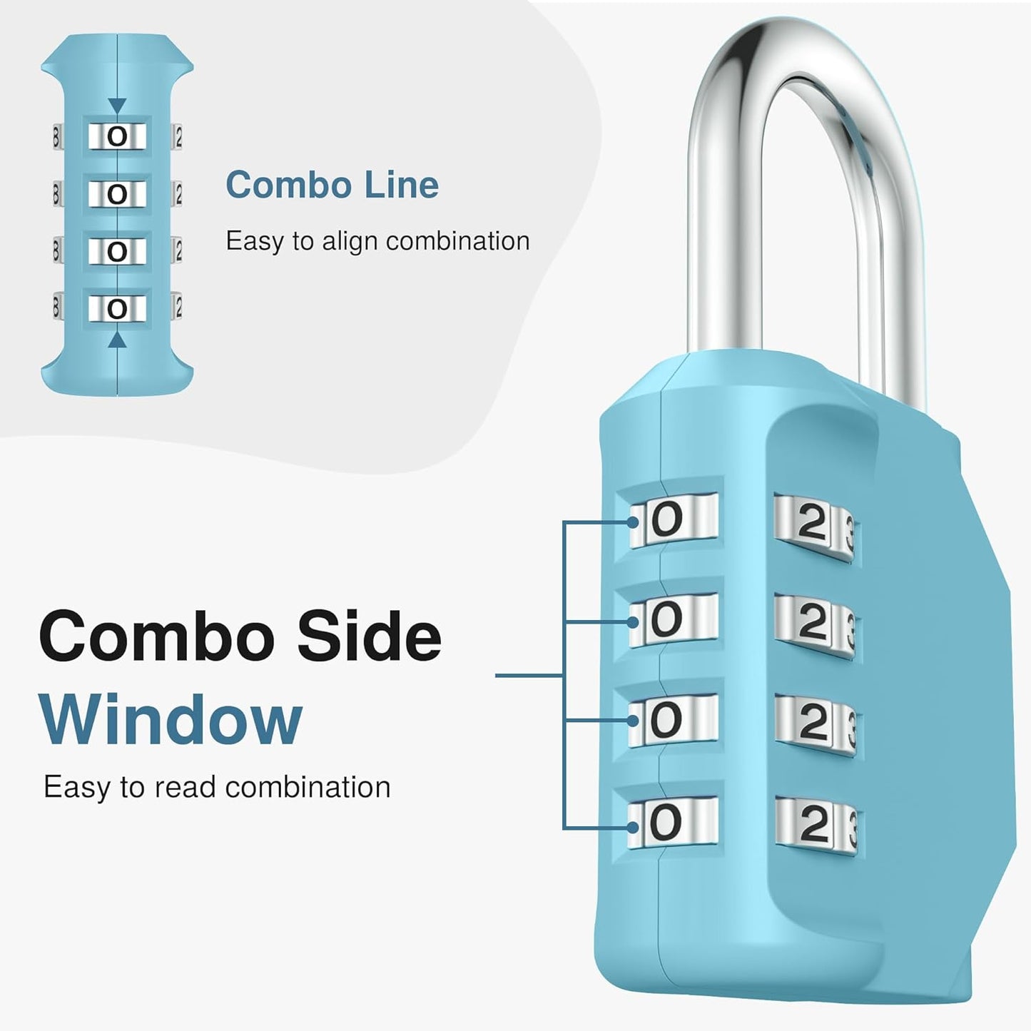Cerradura combinación 4 dígitos para cajones al aire libre