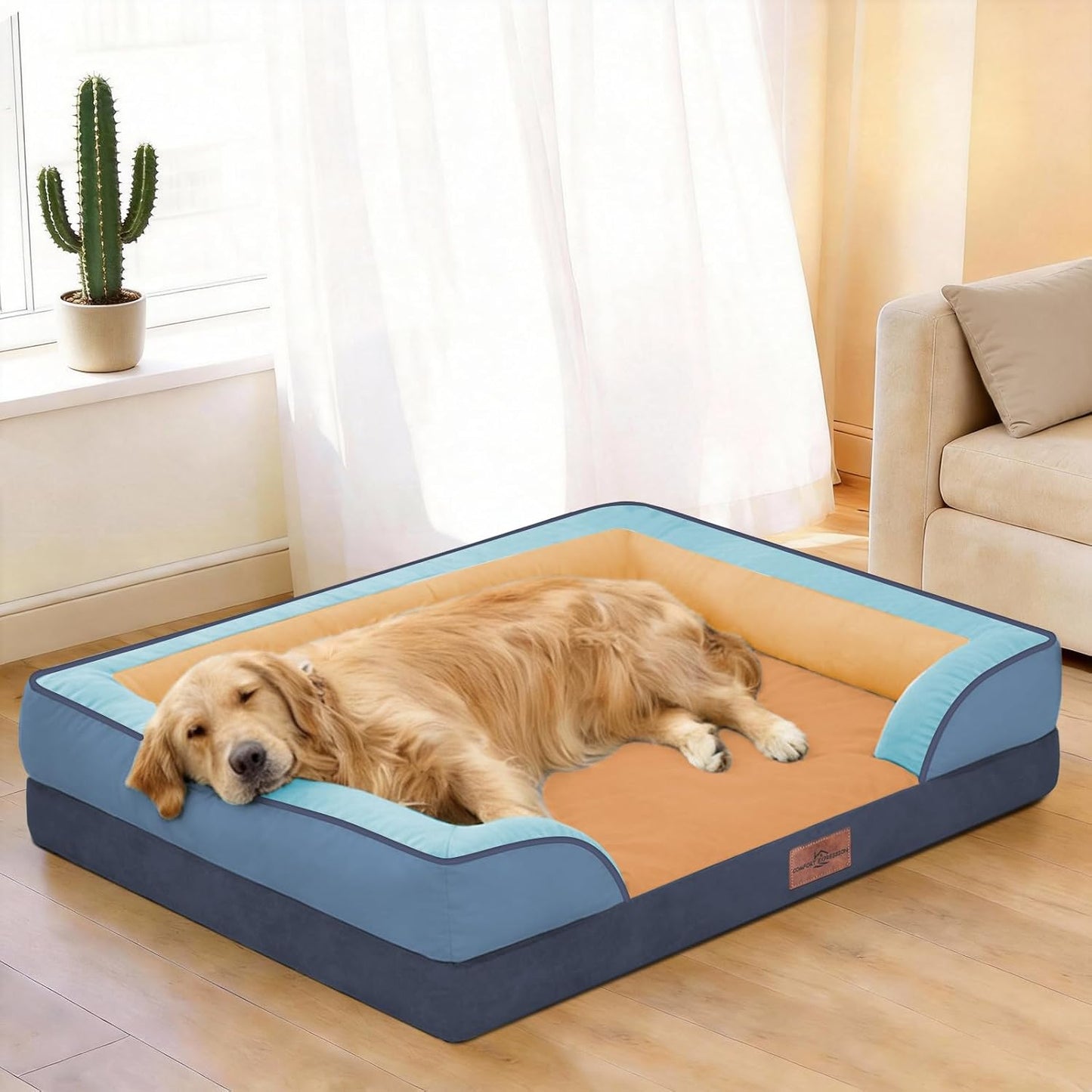 Cama ortopédica perro XL 42x30pulg impermeable con funda lavable
