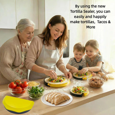 Sellador de tortillas 4 en 1 sin BPA para envolturas, quesadillas y burritos