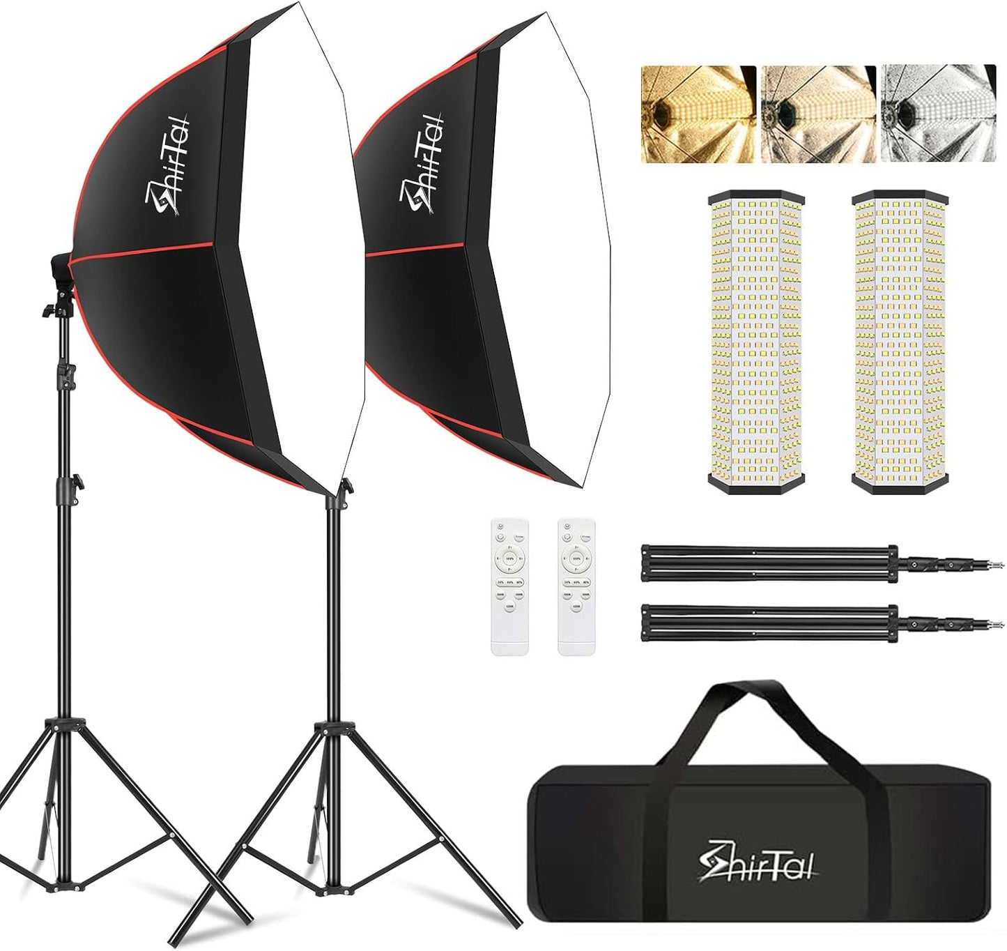 Kit Softbox LED 110W 2700-6500K estudio foto