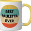 Taza cerámica Pauletta Name amarillo/blanco