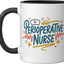 Taza de cerámica para enfermeras perioperatorias negro/blanco