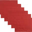 Set 6 Manteles Lino Rojo Claro 14x19pulg Doblado