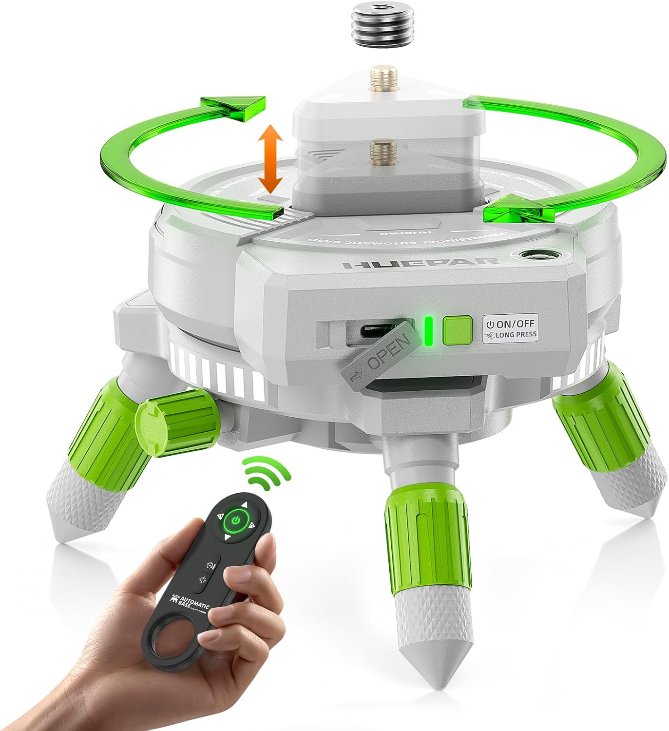 Base eléctrica giratoria para nivel láser control remoto ajustable
