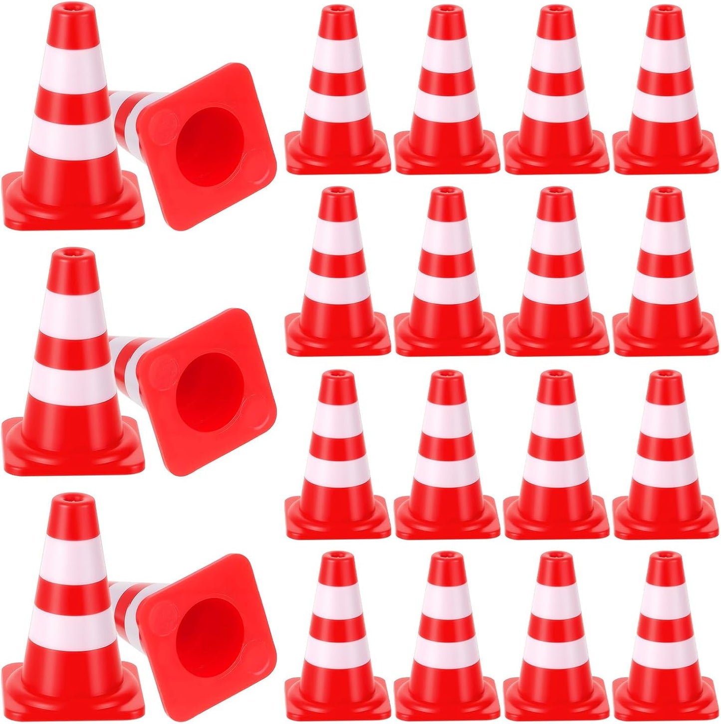 50 Mini Conos Plástico 1pulg Naranja Señal Tráfico