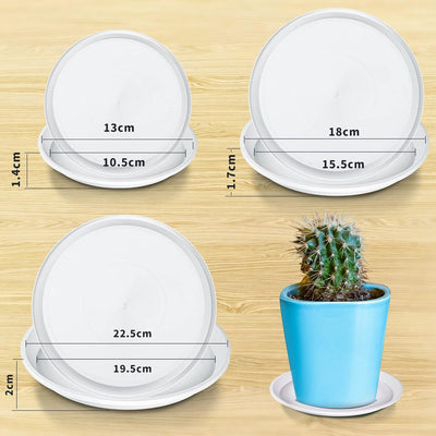 10 Platillos Plantas 4/6/8pulg Drenaje Hogar Jardín