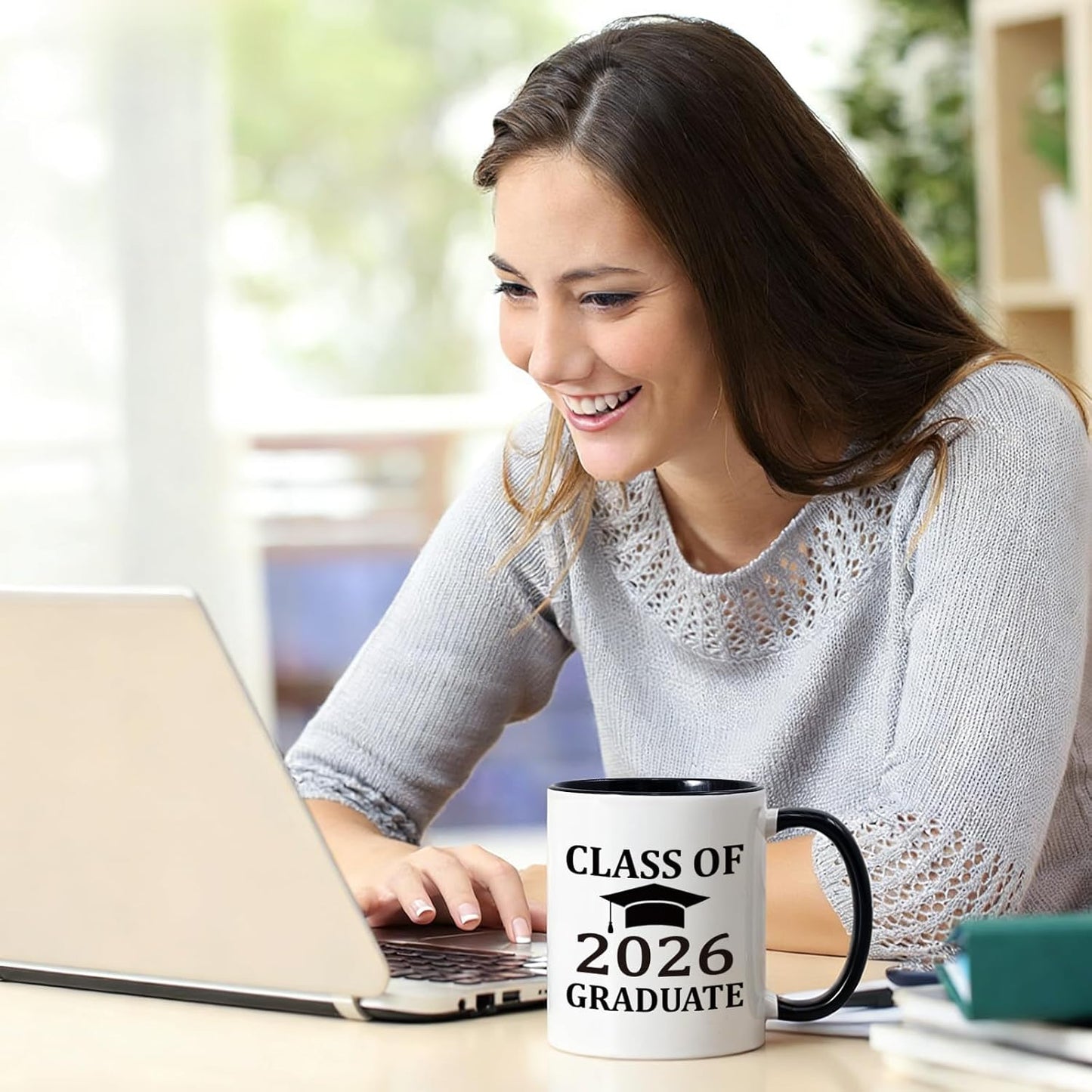 Taza de graduado para él y ella clase 26, regalo de secundaria y universidad