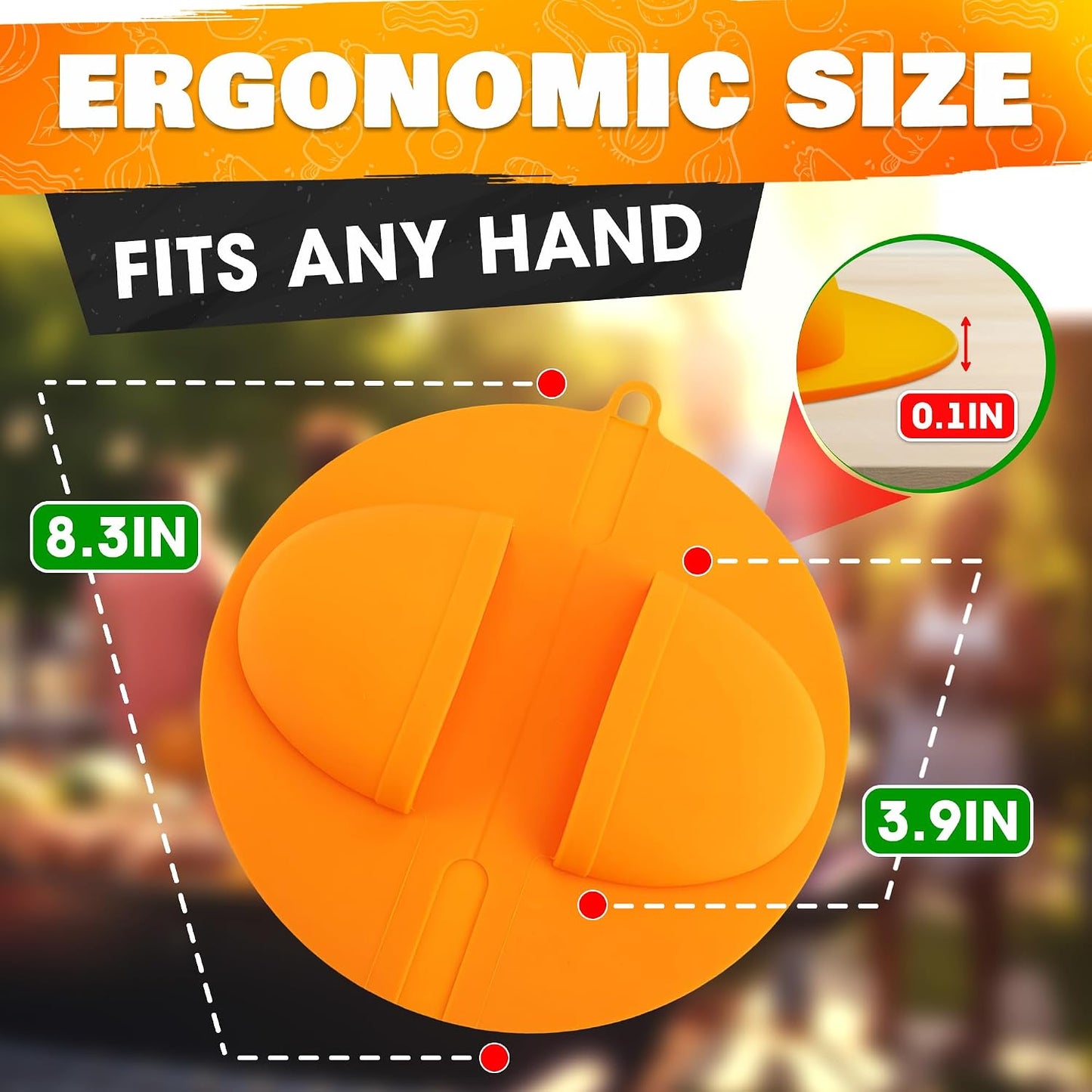 Guantes para parrilla 480°F silicona flexible antideslizante