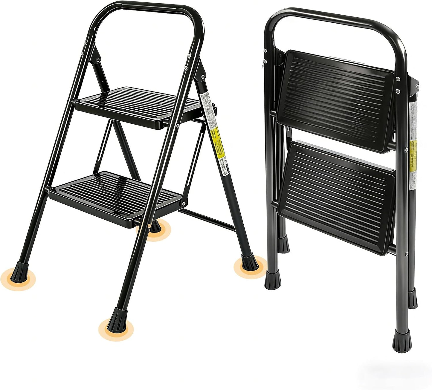 Escalera 2 escalones taburete plegable acero ligero 330lb