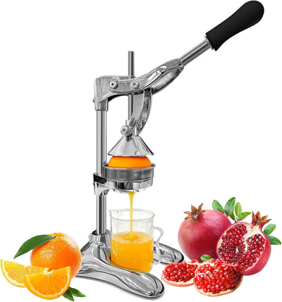 Exprimidor manual acero inox para cítricos con taza medidora