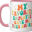 Taza Cerámica Regalo Empleado Favorito Rosa/Blanca