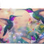 Fundas magnéticas colibríes diseño flores moradas 21"