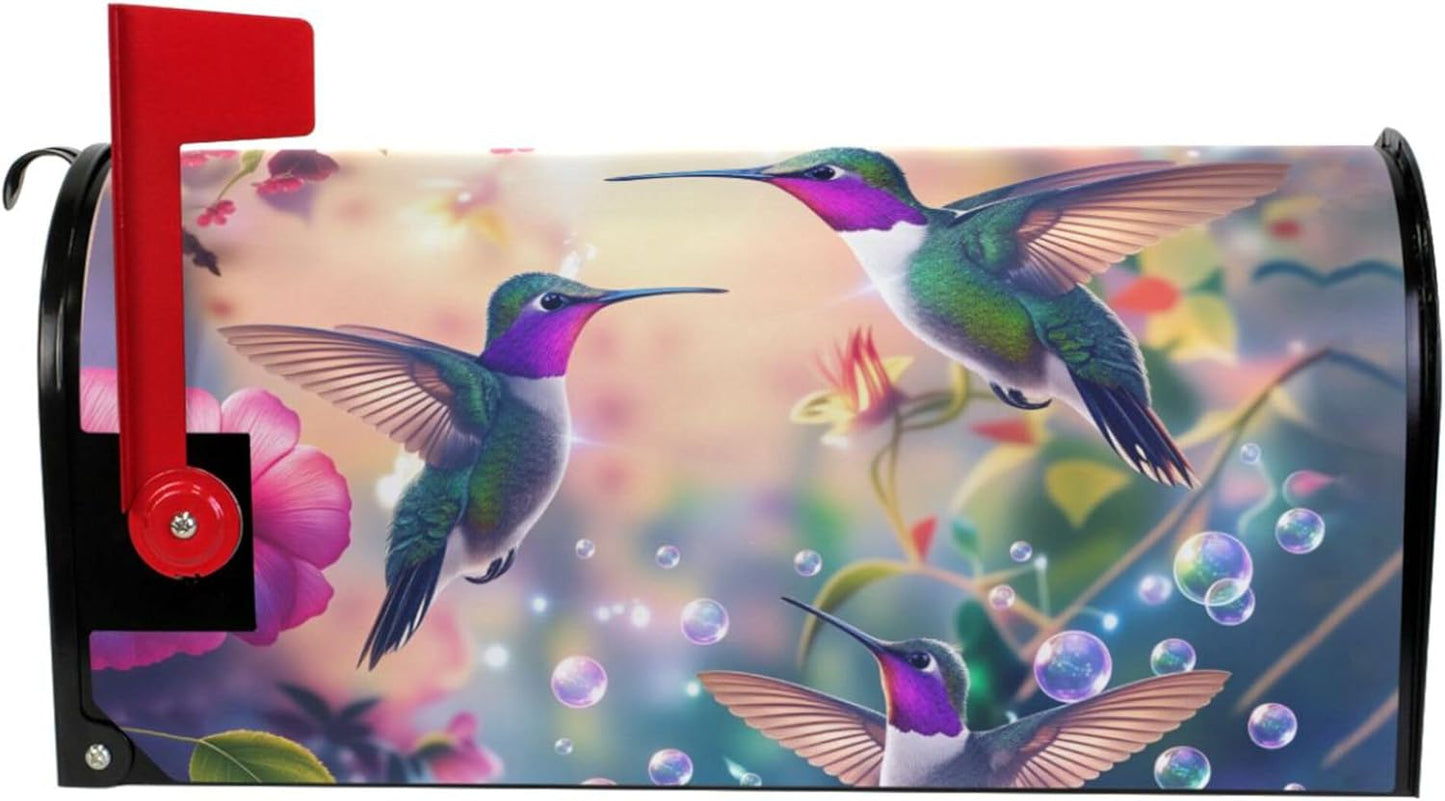 Cubiertas magnéticas para buzón colibríes flores gloria primavera