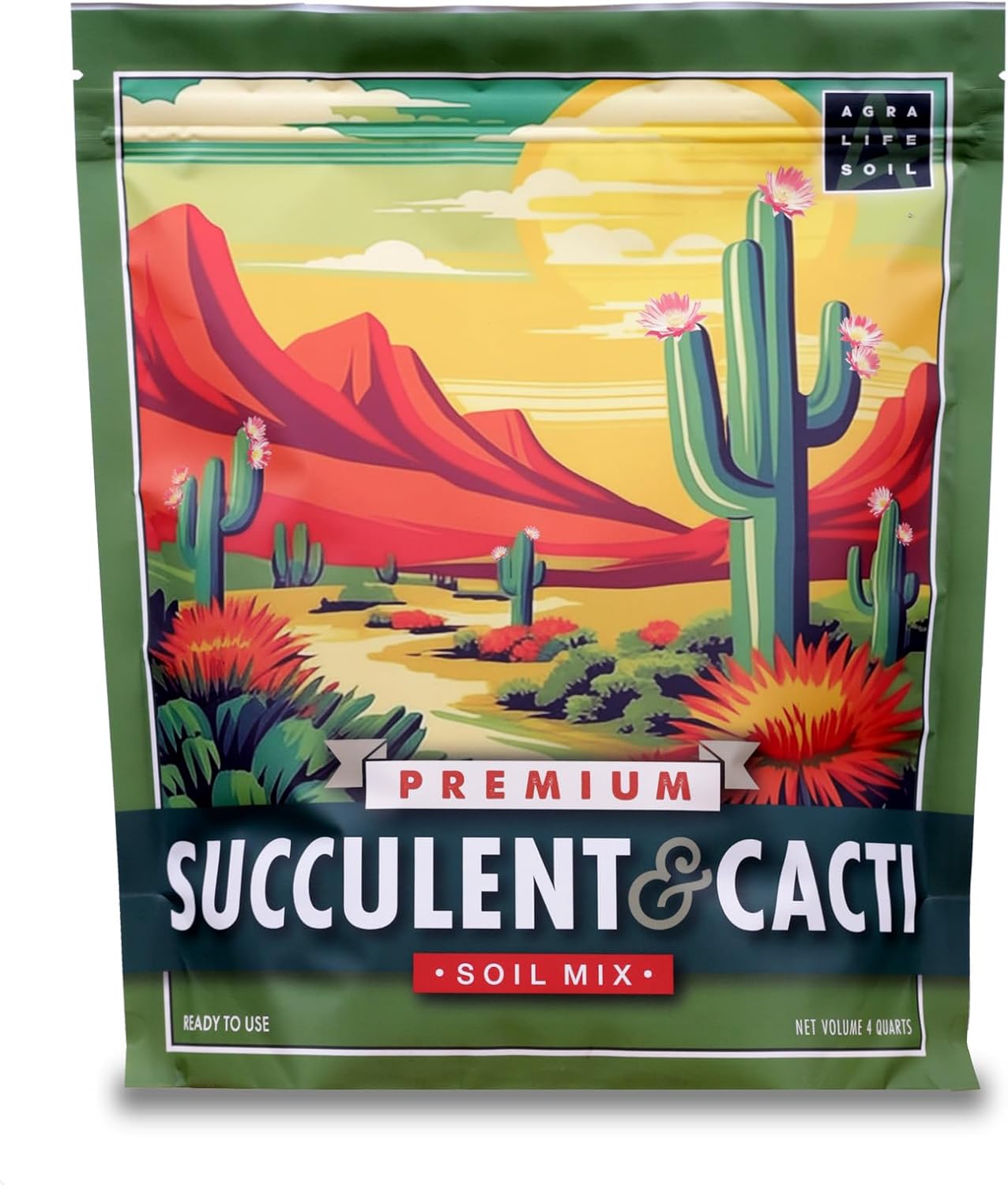 Tierra para suculentas y cactus con piedra pómez drenaje rápido