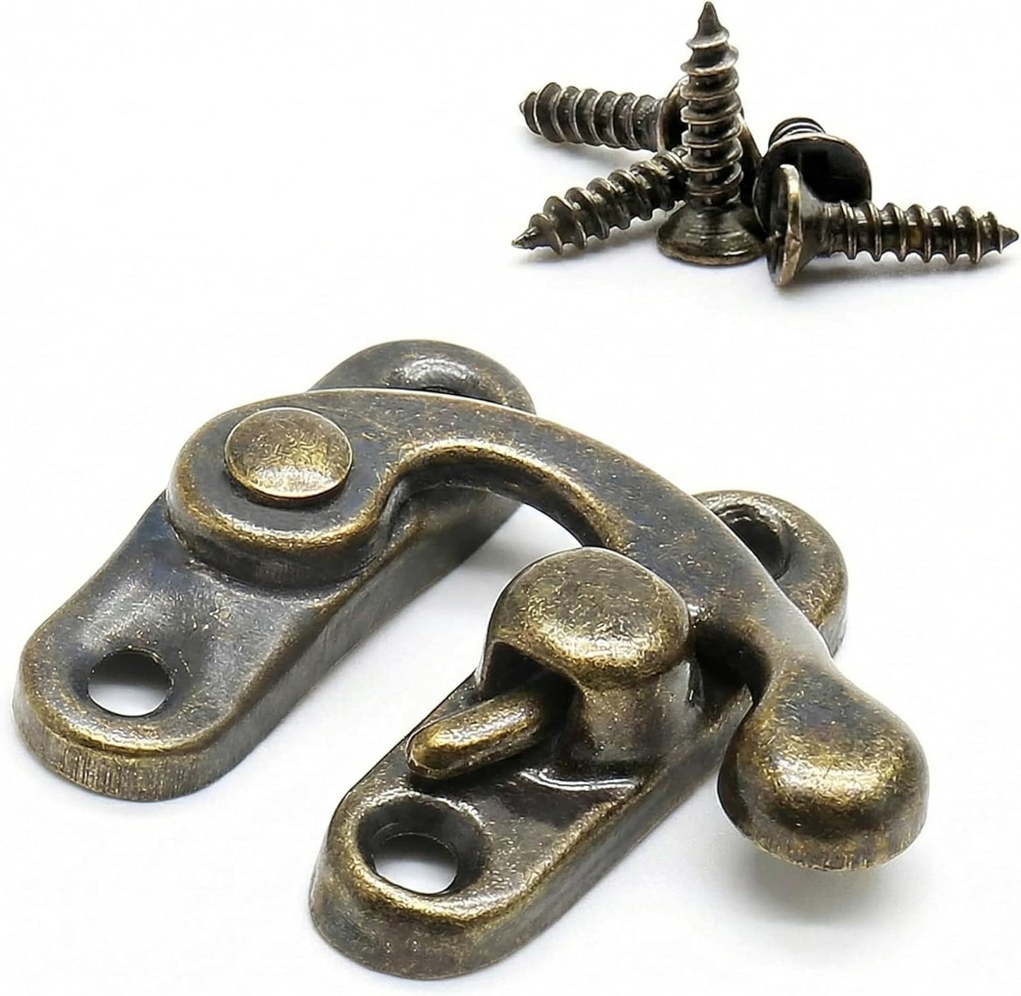 40 Bisagras Mini Caja Cerrojo Gancho Bronce Antiguo