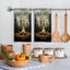 Toallas de cocina decorativas Gloomy Sky Forest 16 x 24 pulgadas