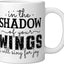 Taza Cerámica Frase Bíblica Sombras de Tus Alas Blanco