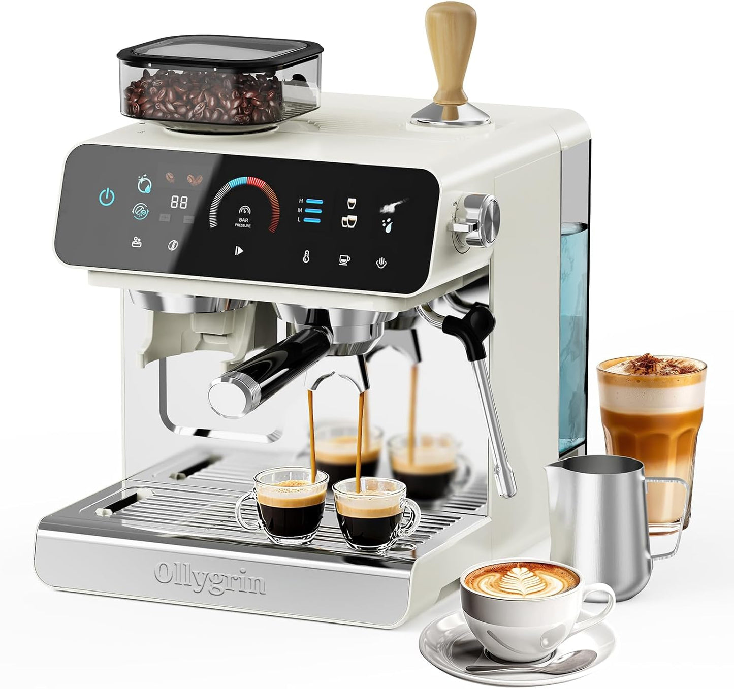 Cafetera Espresso 20 Bar Manómetro Tanque Agua 94.7oz