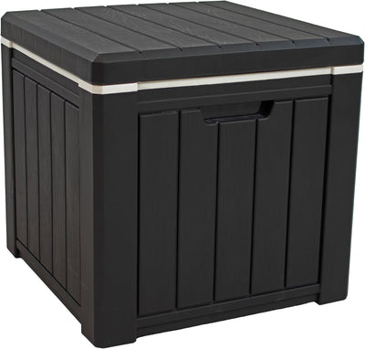 Enfriador bebidas 9gal para patio 40 latas 12oz resina negra