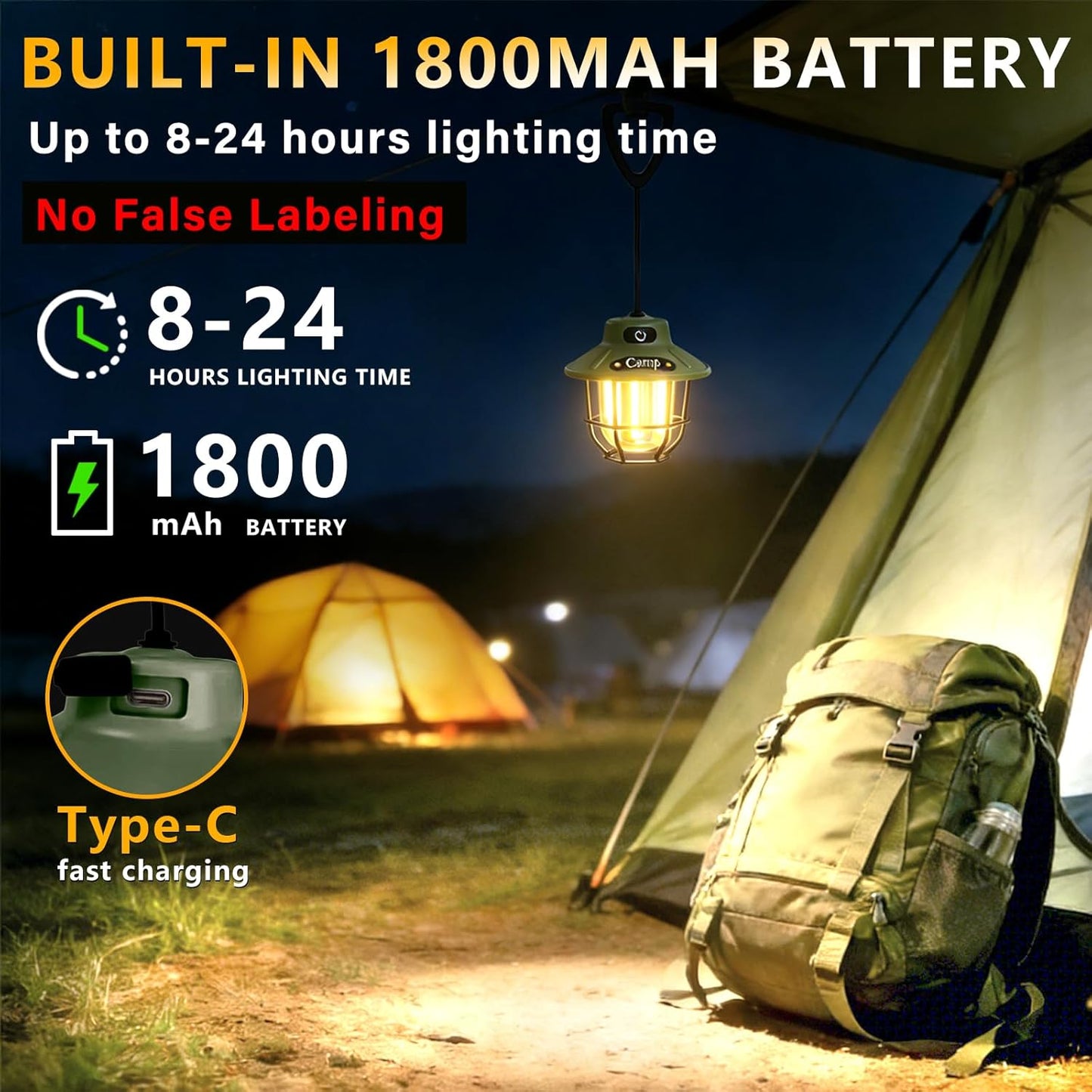 Linterna LED recargable USB 1200 lúmenes 4 modos luz portátil