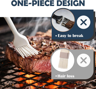 Cepillo carne silicona para parrilla 3 pzas resistente calor