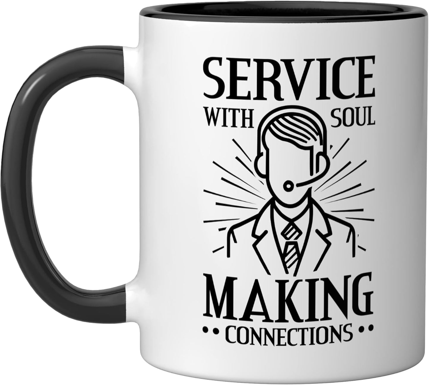 Taza Cerámica Profesional para Servicio Negro/Blanco