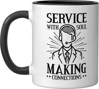 Taza Cerámica Profesional para Servicio Negro/Blanco