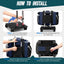 Bolsa limpieza con ruedas carrito desmontable 4 ruedas azul