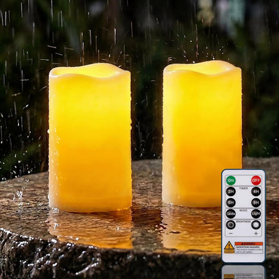 Velas LED sin llama 3x6pulg plástico con control remoto