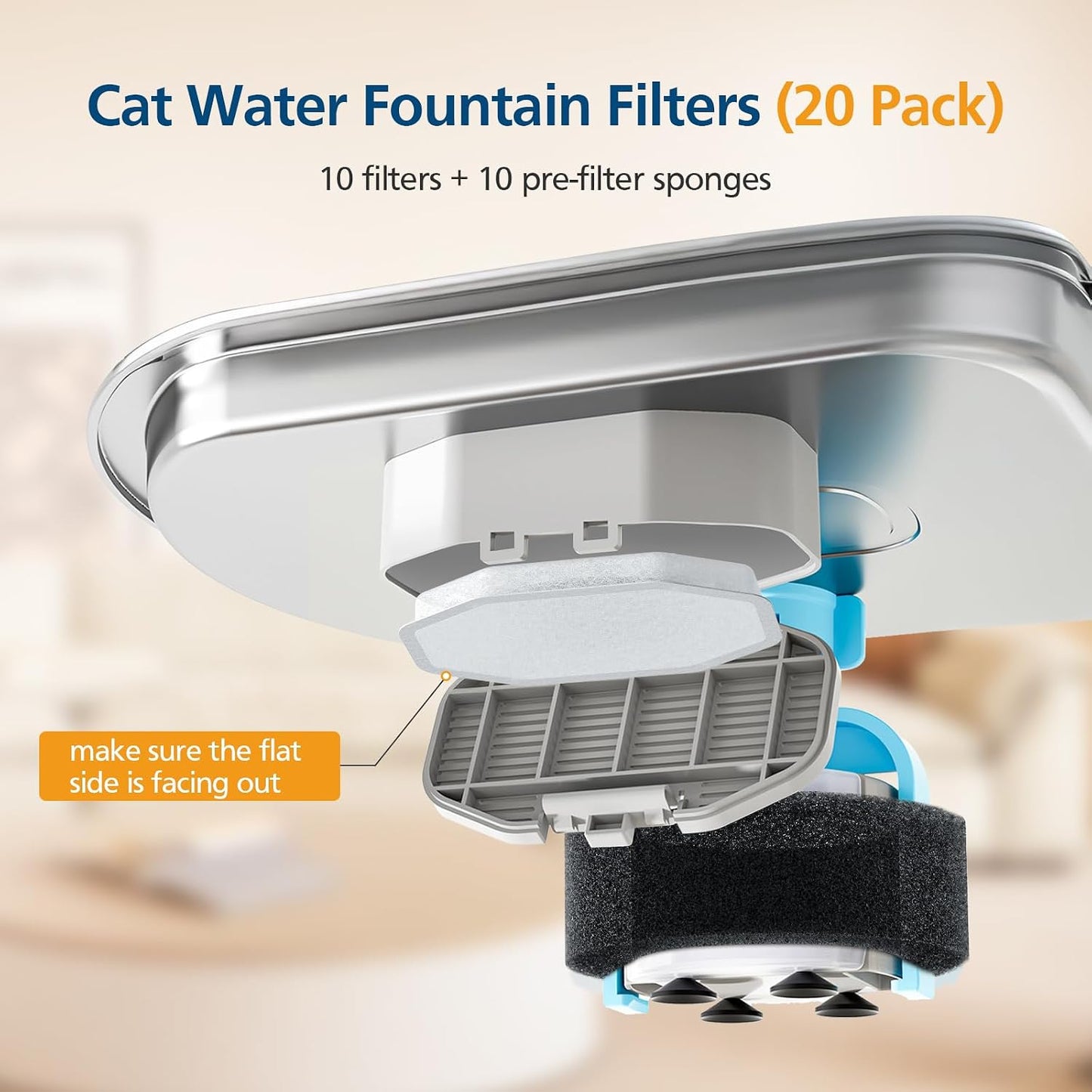 20 Filtros Rellaty Neareal Acero Inox 3.2L Ajustable