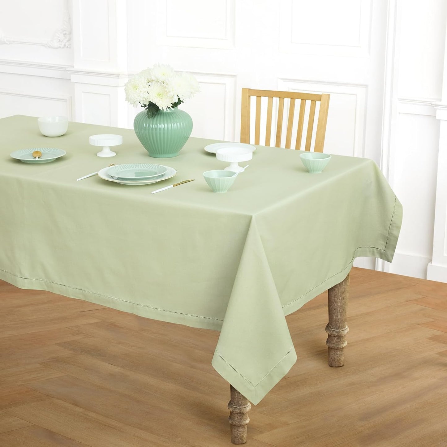 Mantel rectangular lino 58x120pulg con vainica lavable