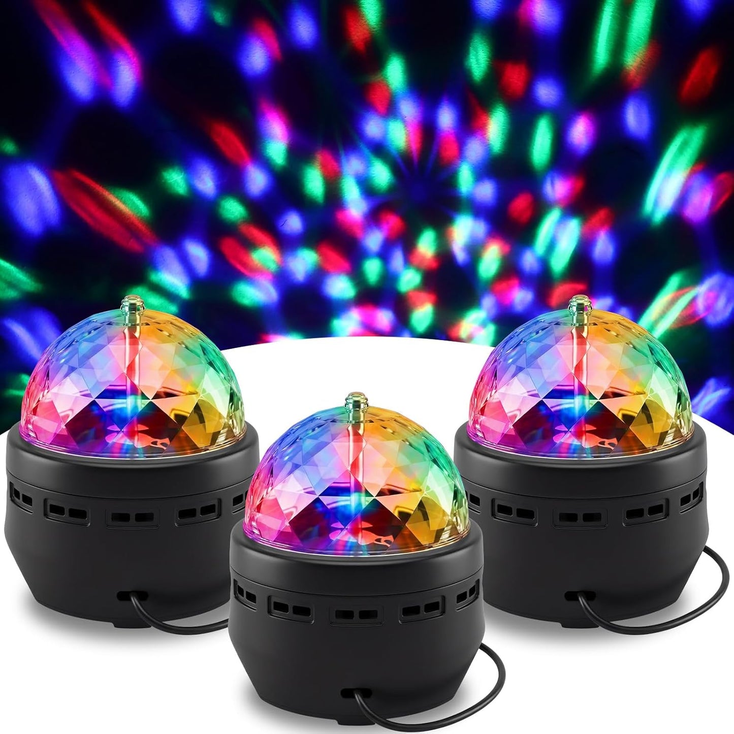 Proyector luz agua 3 pzas LED impermeable para fiestas y bodas