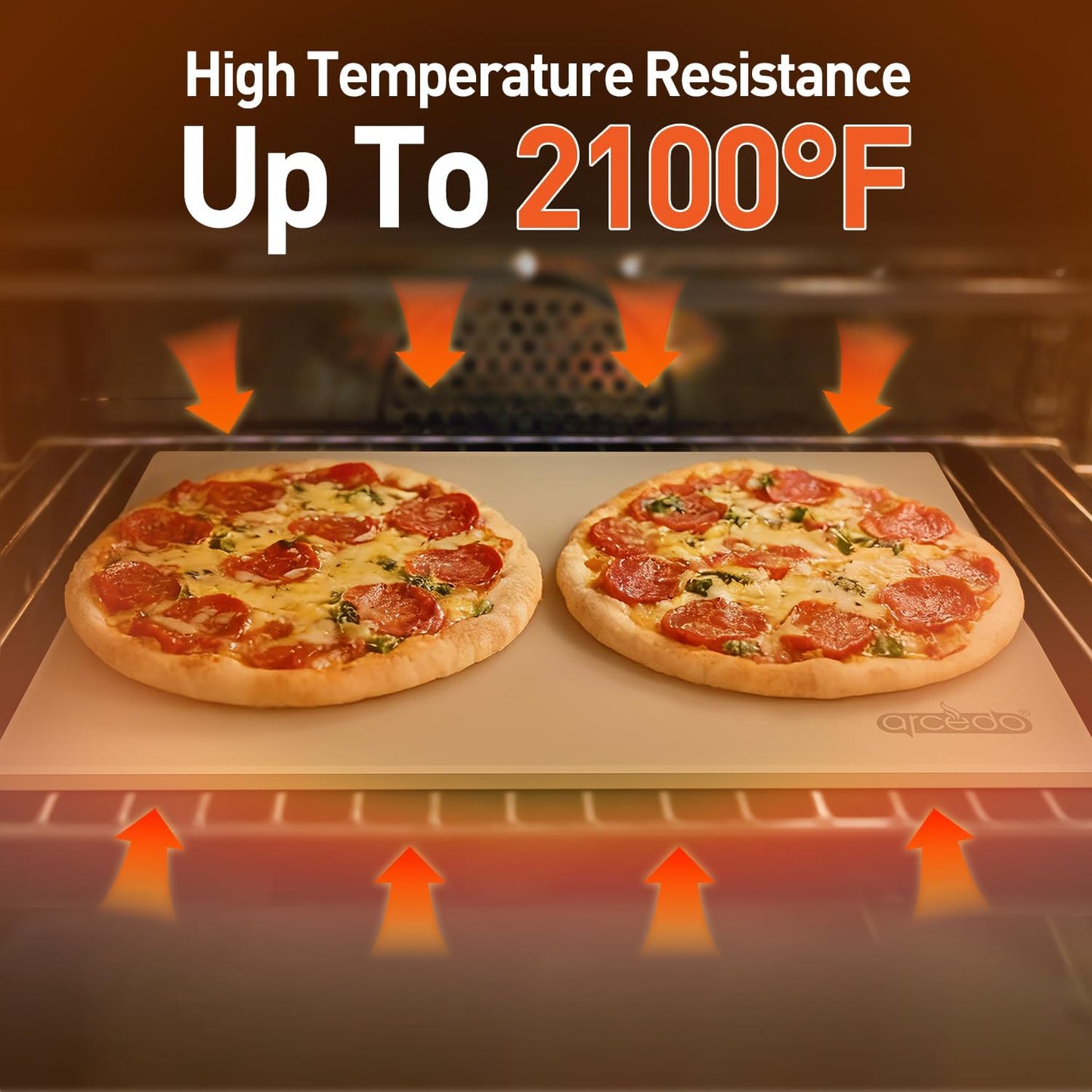 Piedra pizza parrilla 20x13.5pulg rectangular térmica resistente
