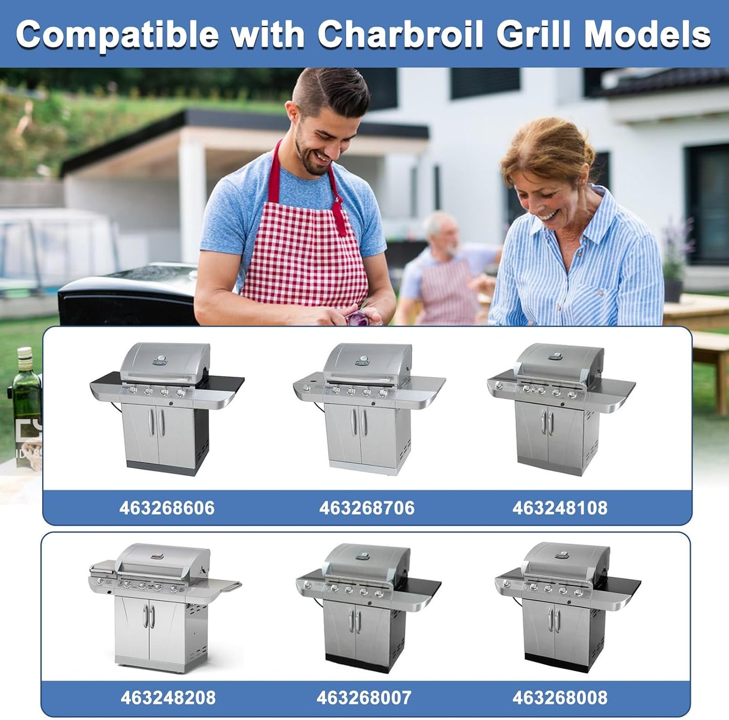 Repuestos para parrilla Charbroil rejillas quemadores