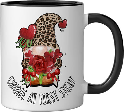 Taza de cerámica con diseño de corazón rosa y leopardo para San Valentín