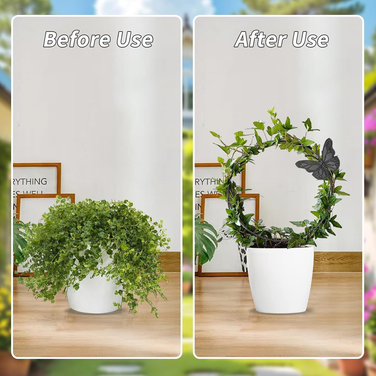 Enrejado circular para plantas trepadoras interior 3 pzas