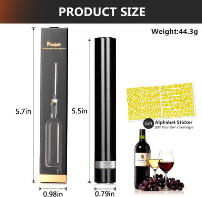 Abridor botellas vino sacacorchos aire portátil 3-7 bombas