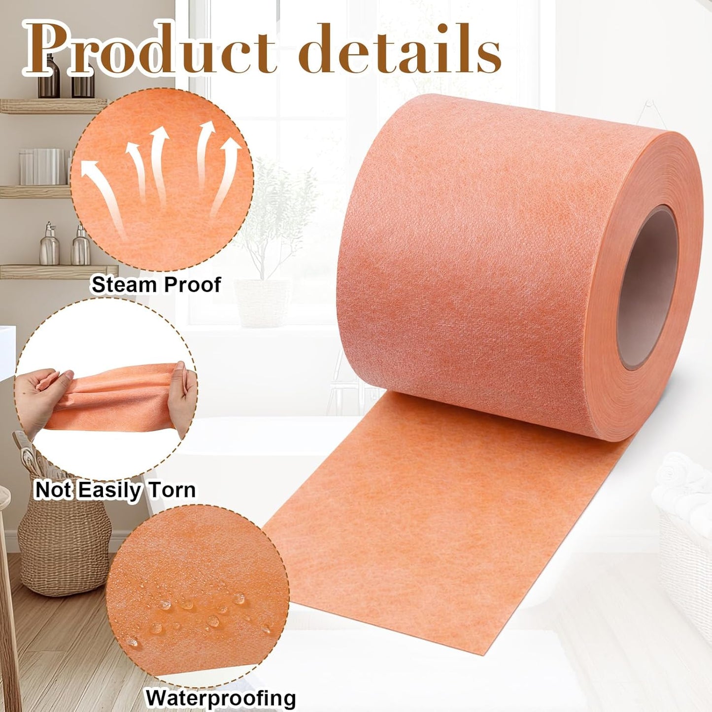 Banda membrana impermeable ducha 5x120pulg 22mils