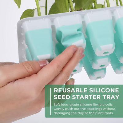 Bandeja silicona inicio semillas células flexibles reutilizable