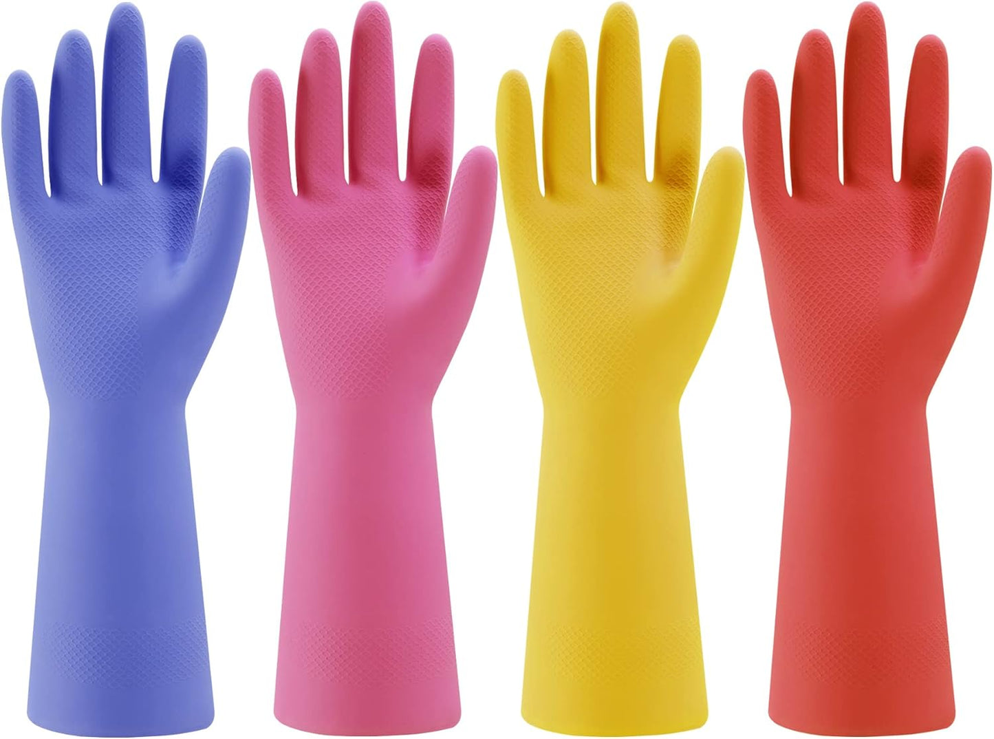 Guantes goma lavar platos reutilizables color azul