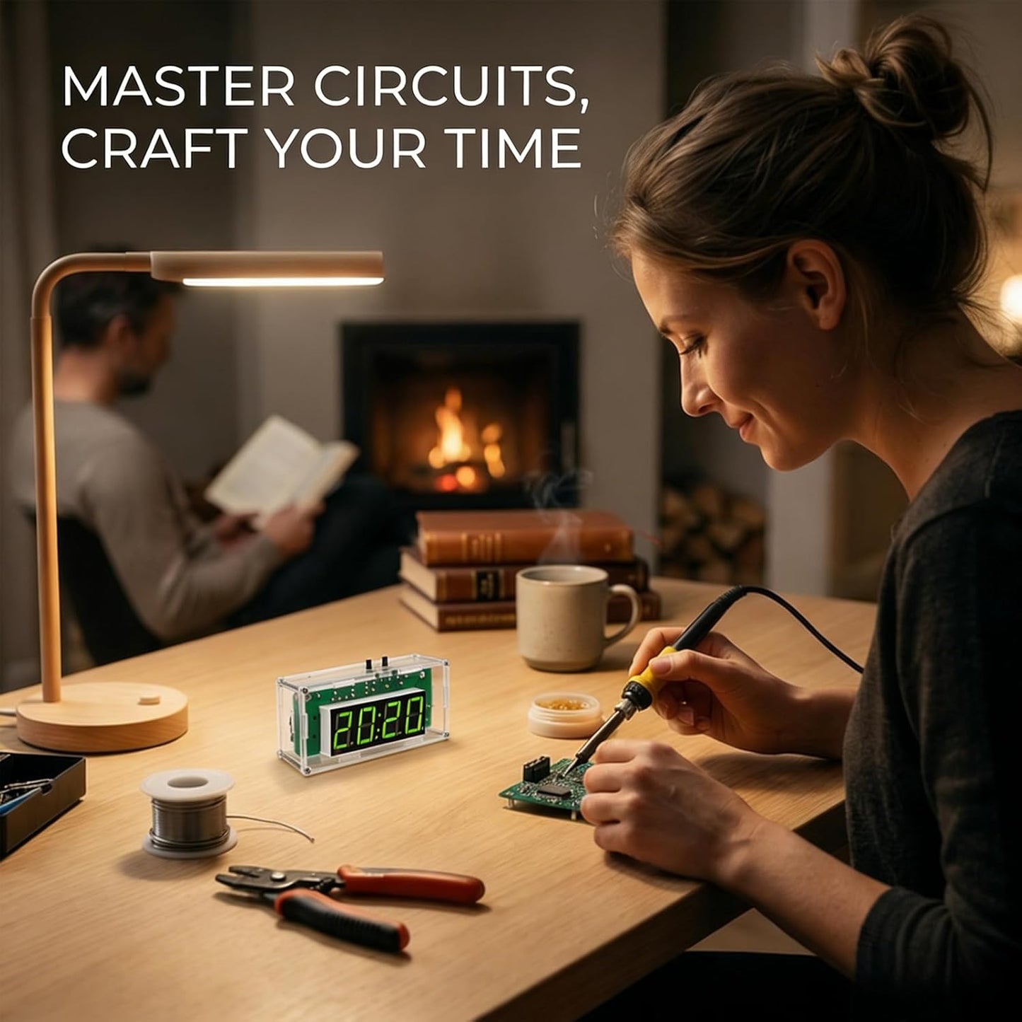 Kit reloj digital DIY 4 dígitos con pantalla temperatura