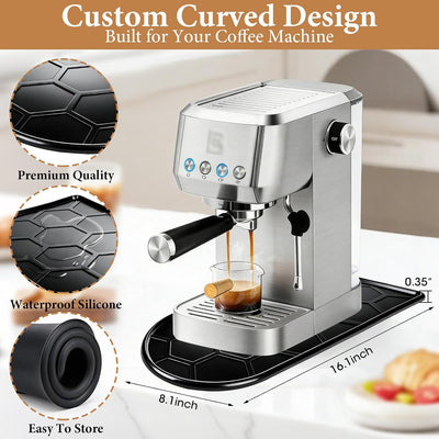 Tapete de silicona para cafetera Keurig K-Mini K-Express K-Slim 16.1x8.1 pulgadas