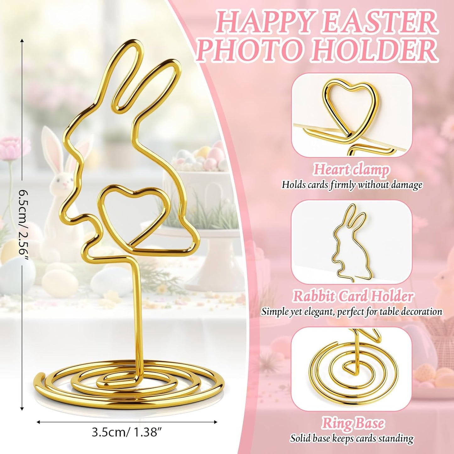 Tarjetas de conejo de Pascua y soportes para fiestas y competencias