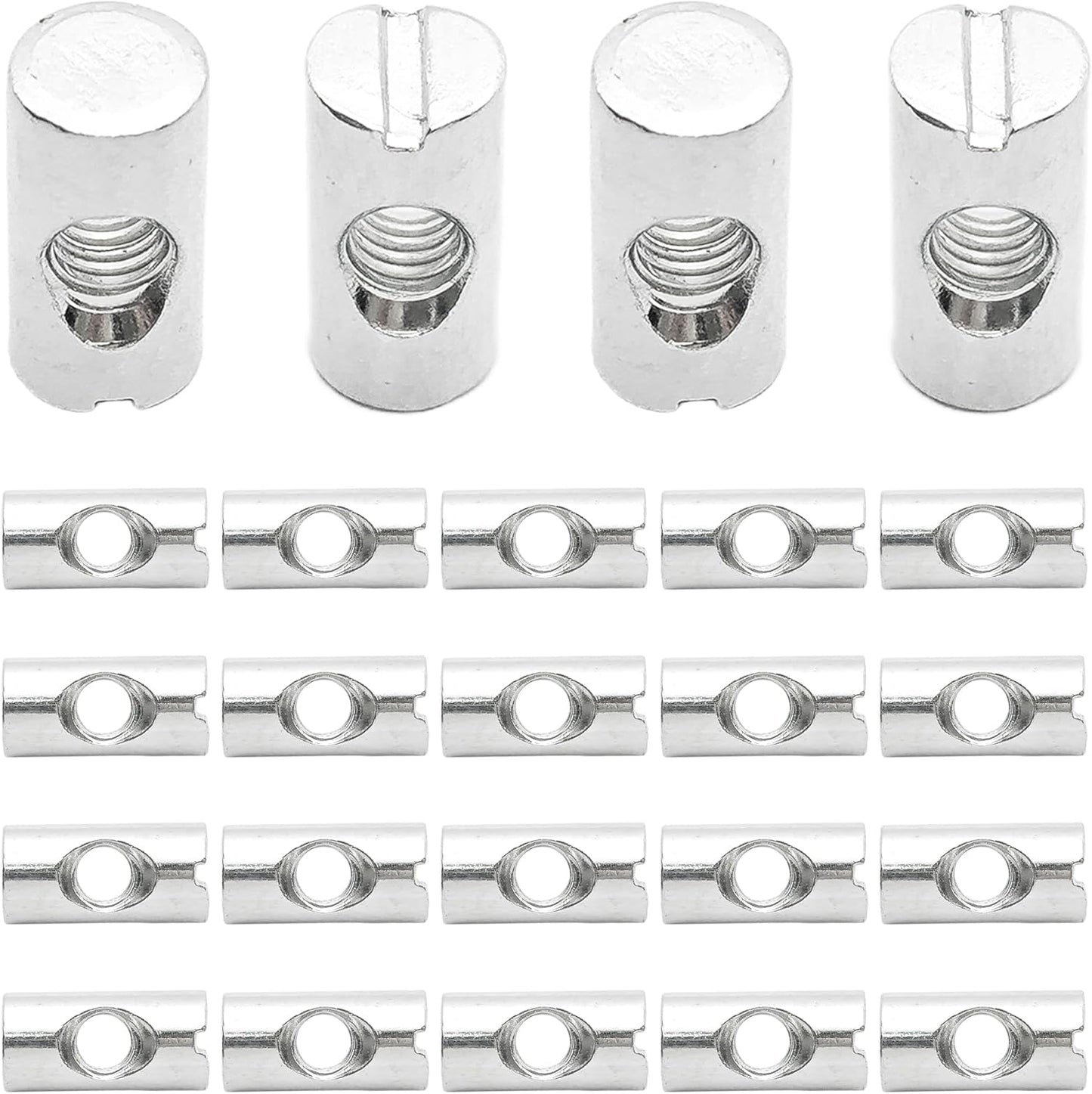 Set 24 Pzas Tuercas M6x20mm Kit Repuesto Muebles