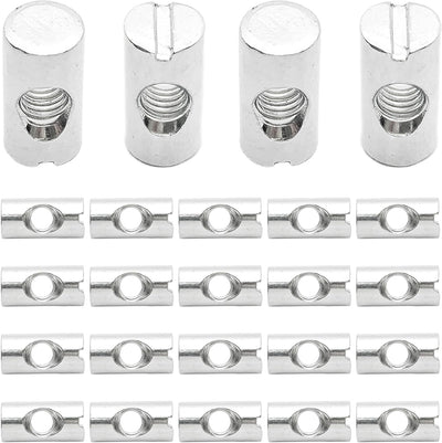 Set 24 Pzas Tuercas M6x20mm Kit Repuesto Muebles