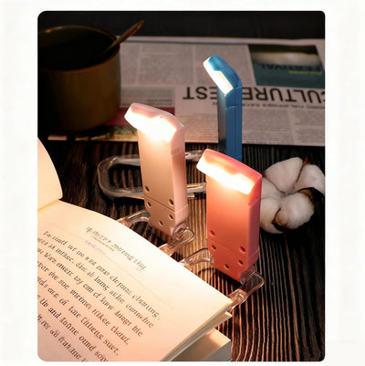 Luz lectura recargable con clip 3 temperaturas azul